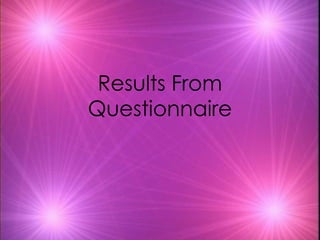 Results From Questionnaire 