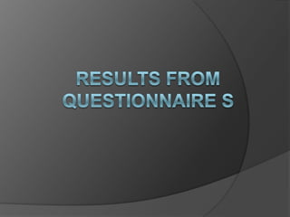 Results from questionnaire