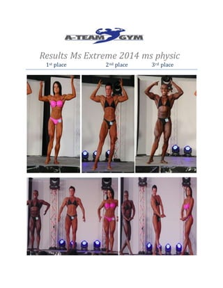 Results Ms Extreme 2014 ms physic
1st place 2nd place 3rd place
 