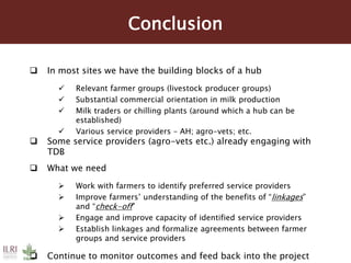 Monitoring outcomes at household level: Preliminary findings of the first round of household survey 