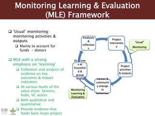 Monitoring outcomes at household level: Preliminary findings of the first round of household survey 