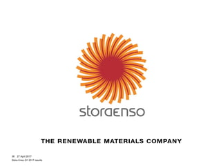 27 April 2017
Stora Enso Q1 2017 results
38
 