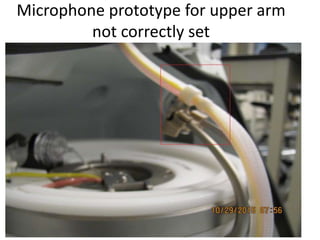 Microphone prototype for upper arm
not correctly set
 