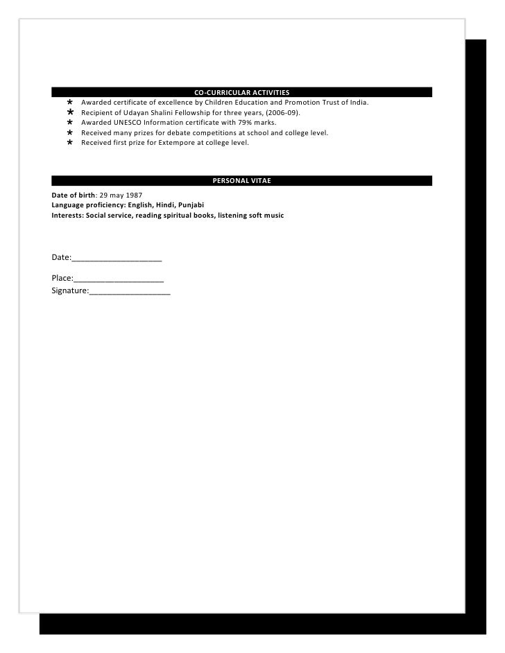 college level resume