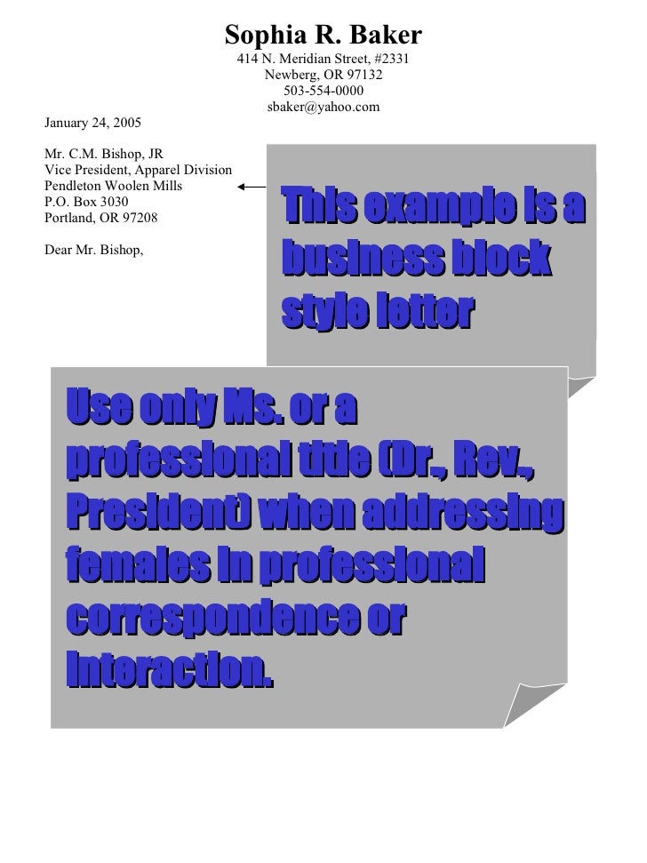 Addressing Females In Letter Addressing Females In Letter