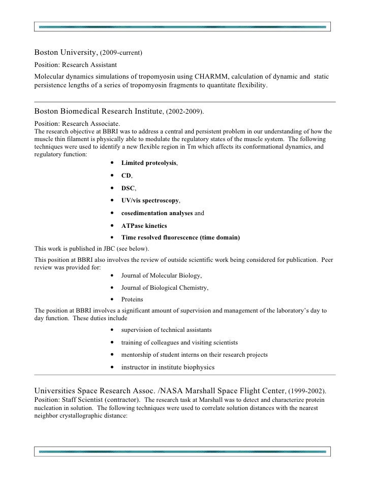 research on a resumes