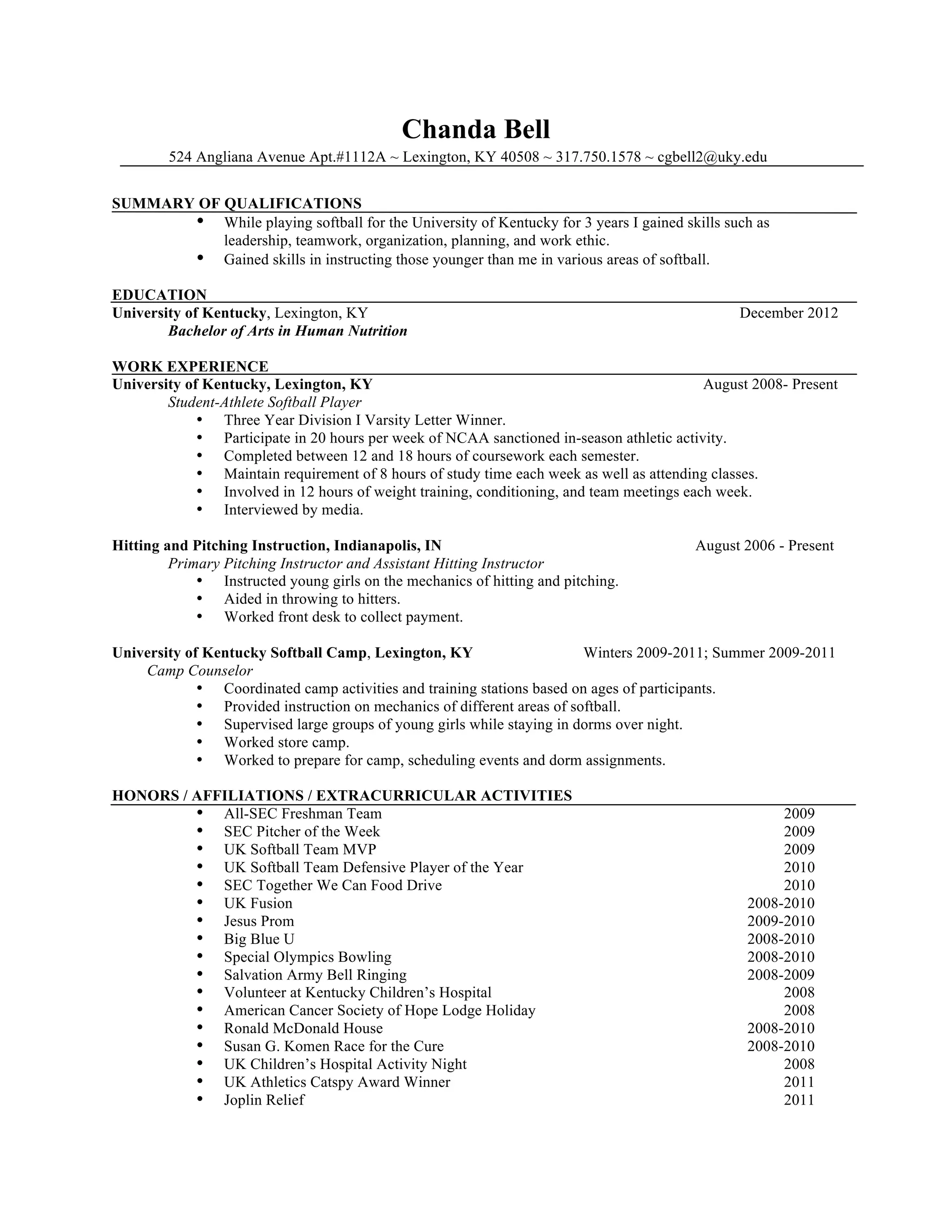 Chanda Bell Resume PDF - Chanda Bell Resume 1 2048 
