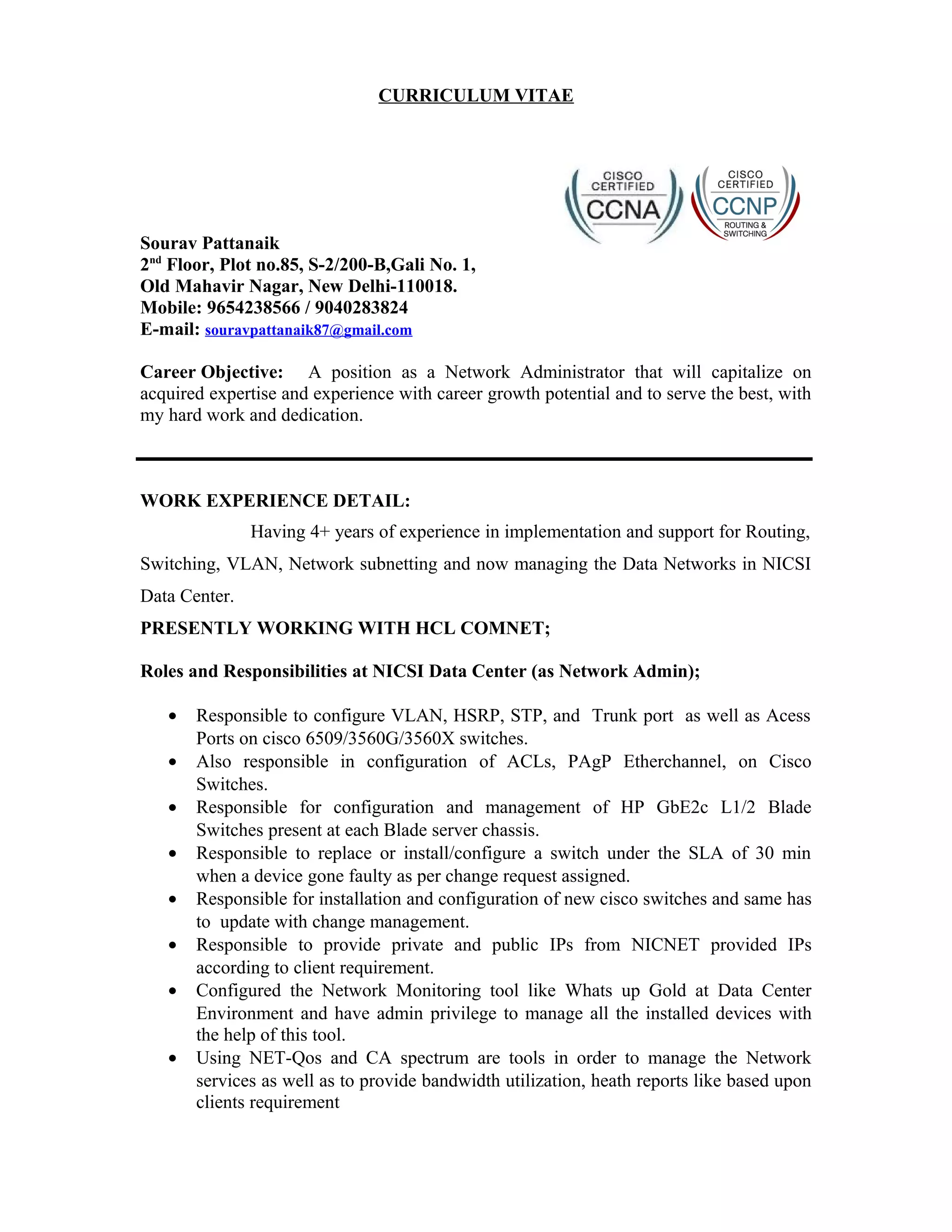 Sourav's Resume | PDF