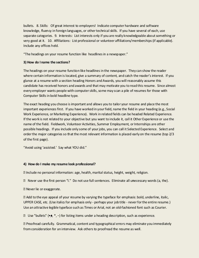 how to build a job winning resume