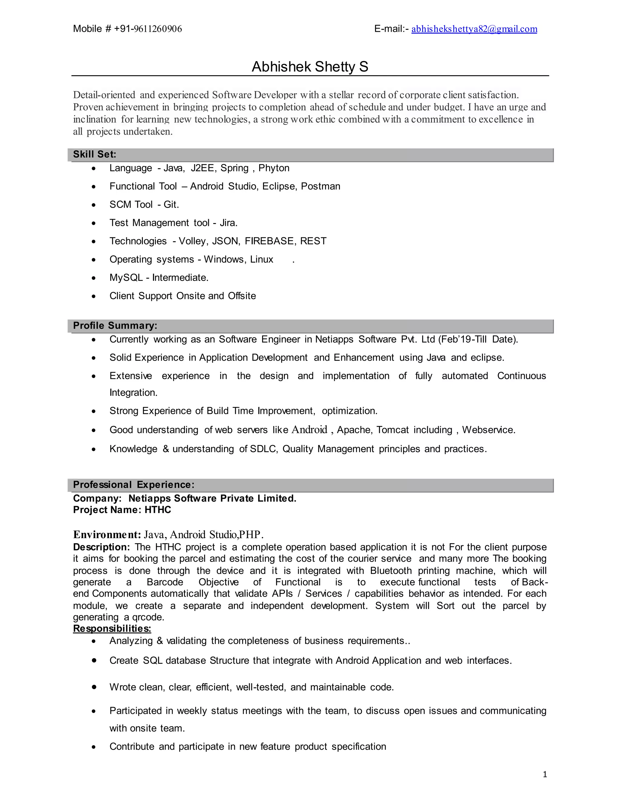 Resume pdf