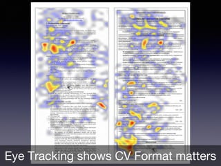 Eye Tracking shows CV Format matters
 