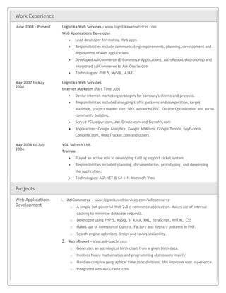 Resume - Arpit Tambi | PDF