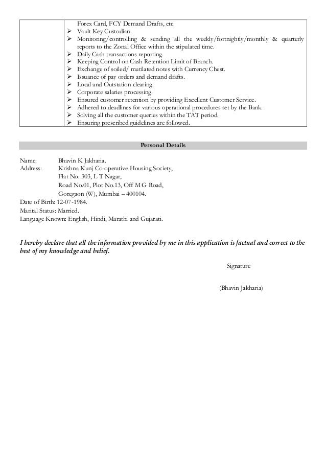 Forex operations job description