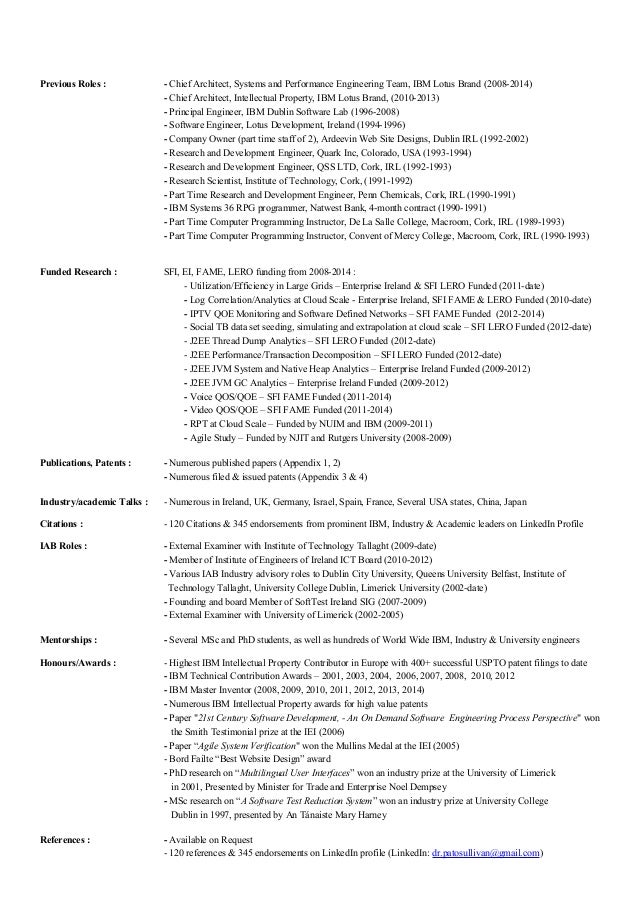 chief architect resume