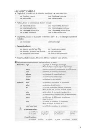 3
4. LE NOM ET L’ARTICLE
 