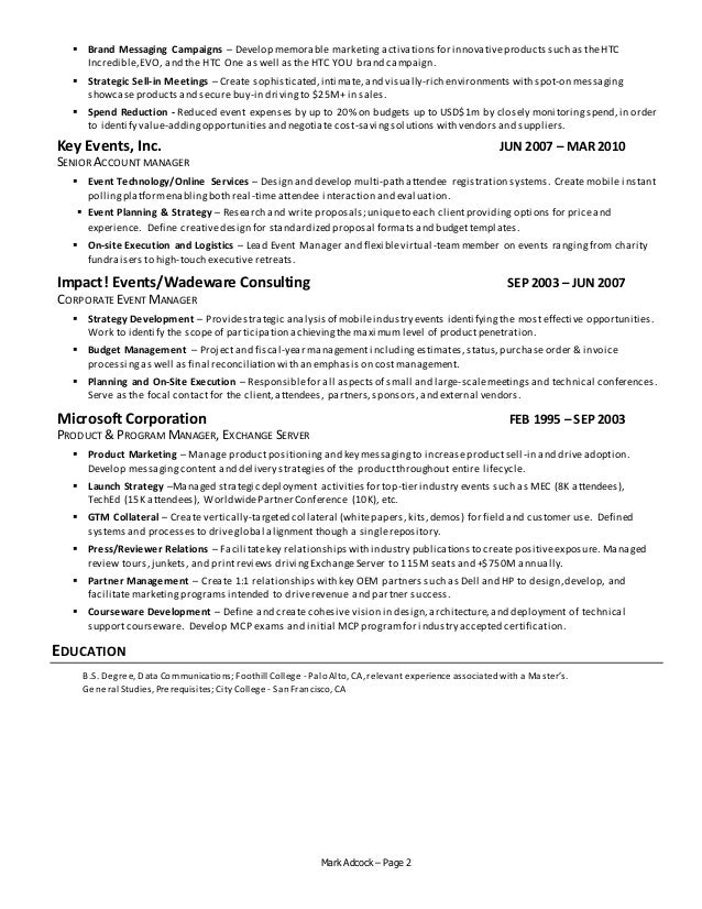 senior marketing manager experiential marketing experiential marketing resume