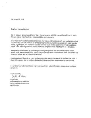 Resume   Nancy C Way