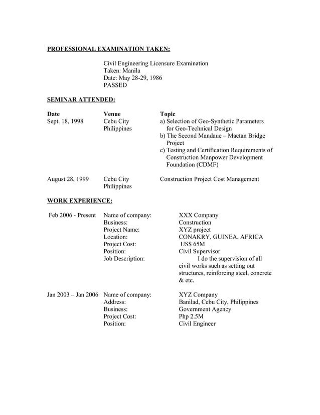 Resume Sample