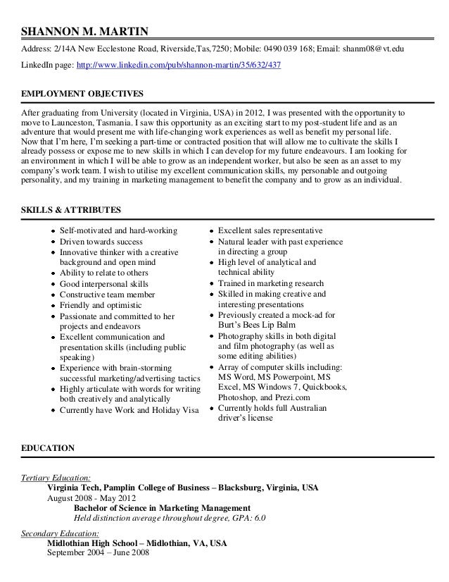 current resume