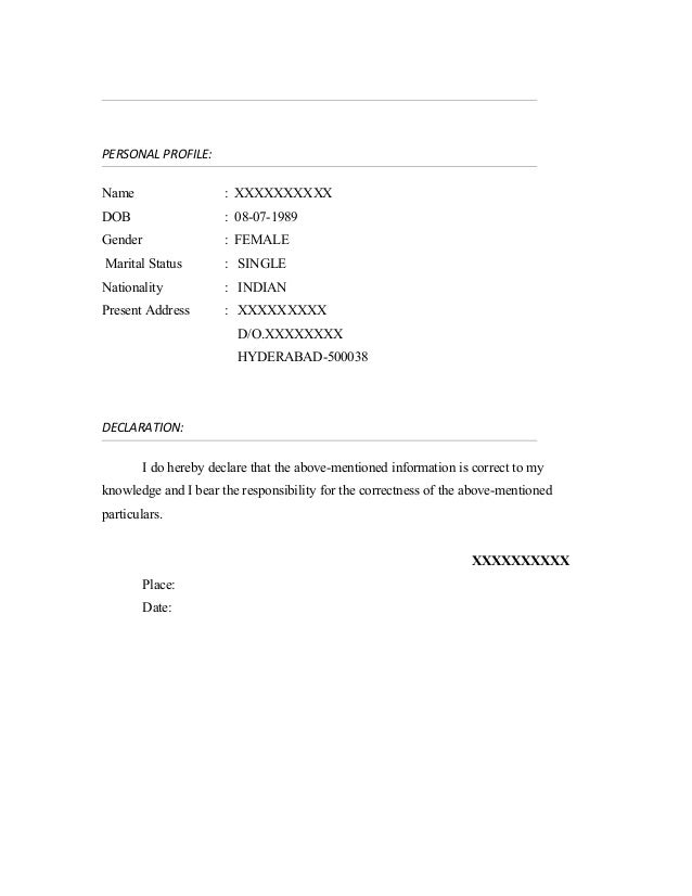 Freshers Resume