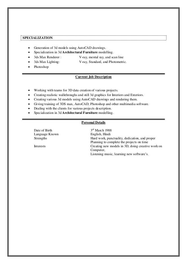 modelling resume