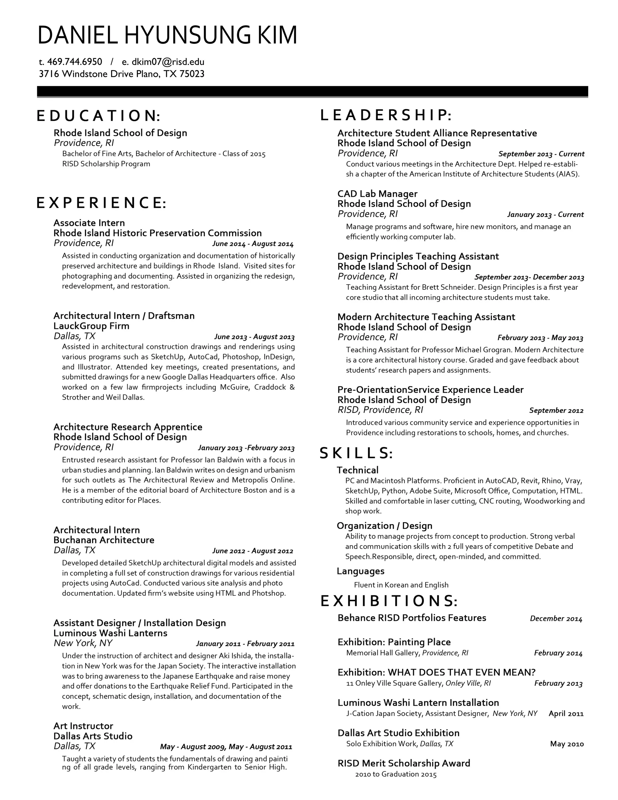 Resume 2015 pdf