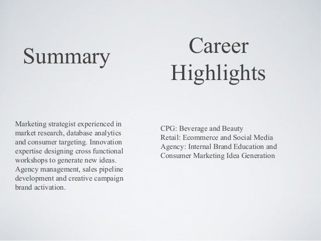 resume summary for retail