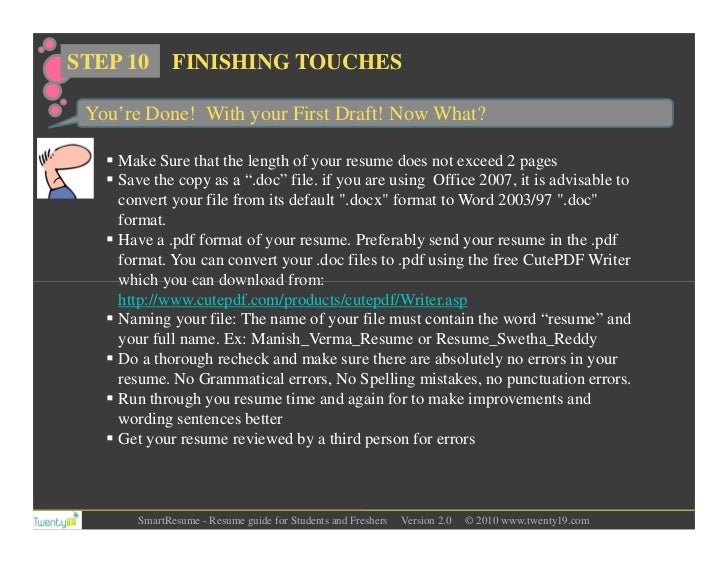 smartest resume guide for students and freshers
