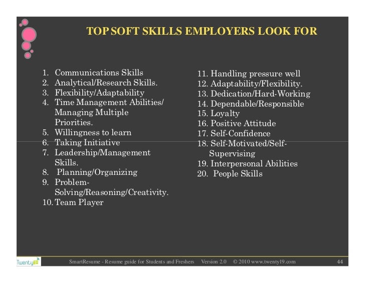 soft skills for resumes
