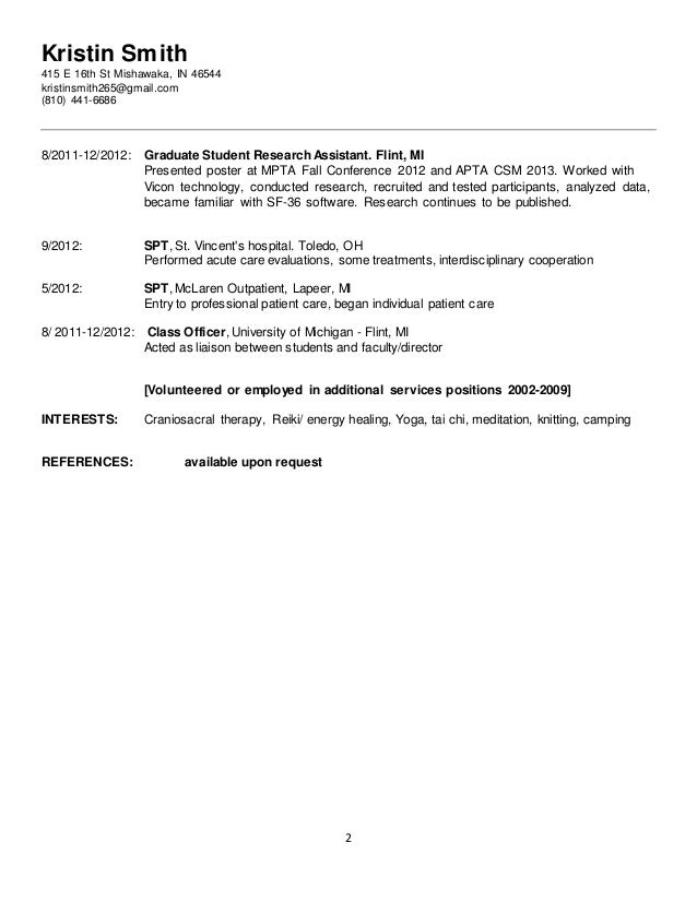 Full Resume As Of 3 2015