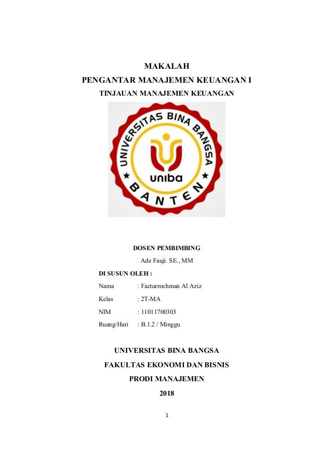 Makalah Manajemen Keuangan 2