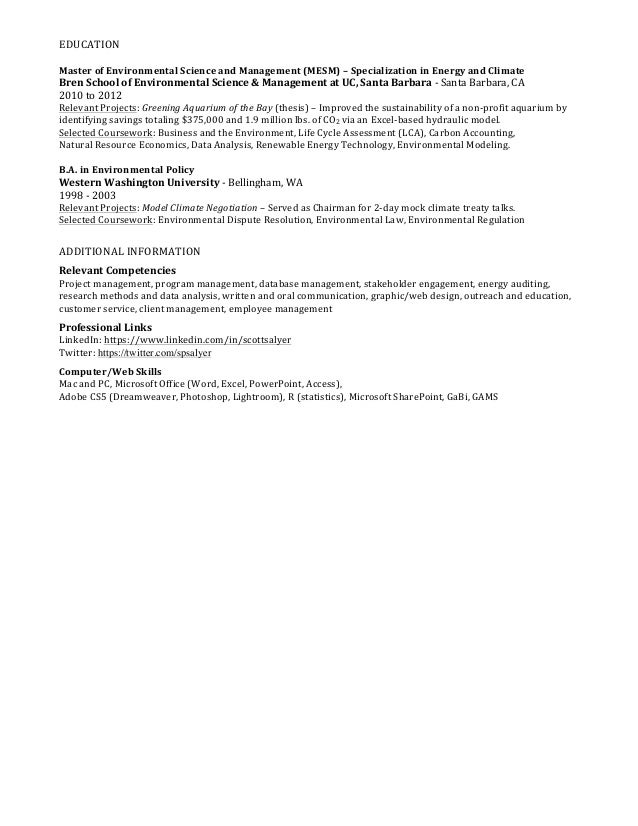 Resume - Scott P Salyer - Energy Efficiency, Waste and Sustainability… Resume - Scott P Salyer - Energy Efficiency, Waste and Sustainability…