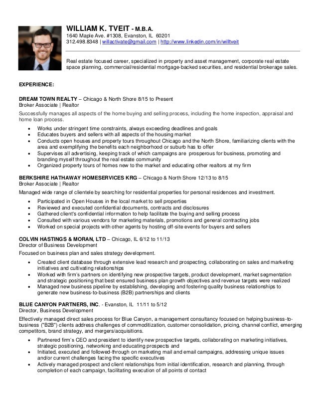 resume 2017 william k tveit mba