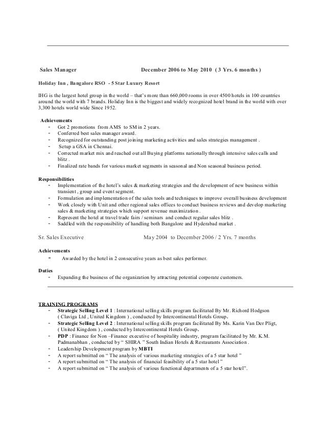 best sales resume