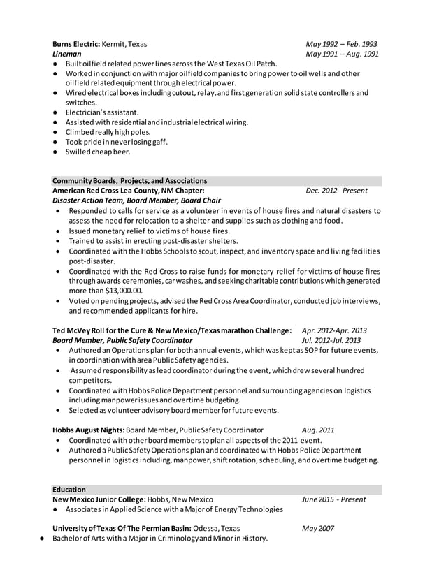 Energy Technology and Criminal - Energy Technology And Criminal Justice Resume 2 638 