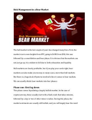 Risk Management in a Bear Market | PDF