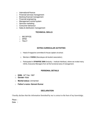 Resume abhinav kumar | DOC
