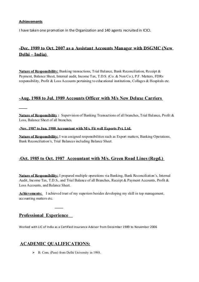 resume accounting manager