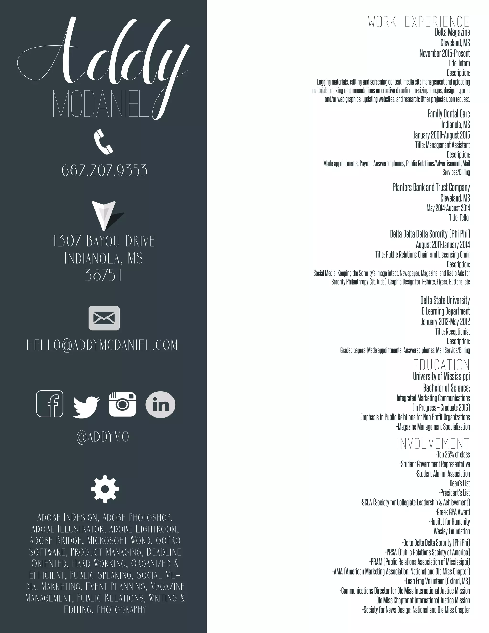 Addy McDaniel Resume 2016 PDF - Addy McDaniel Resume 2016 1 2048 