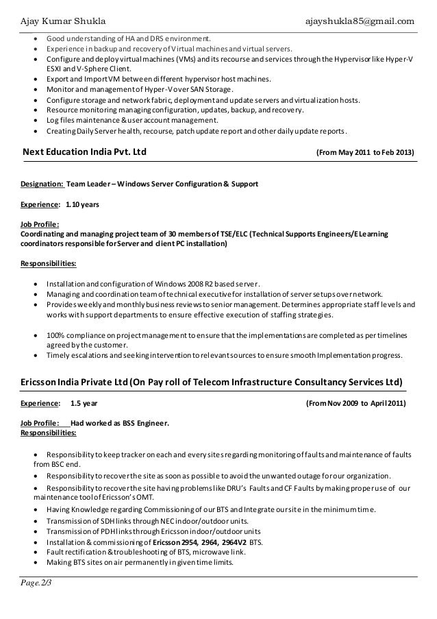 Resumes services