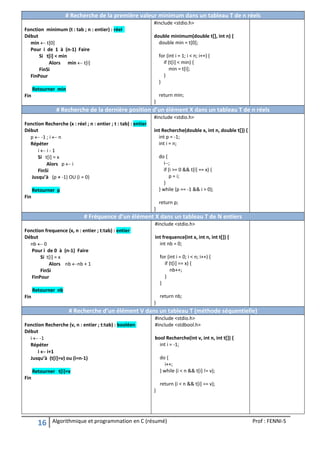 Comprehensive Guide to Algorithmique et Programmation en C with ...