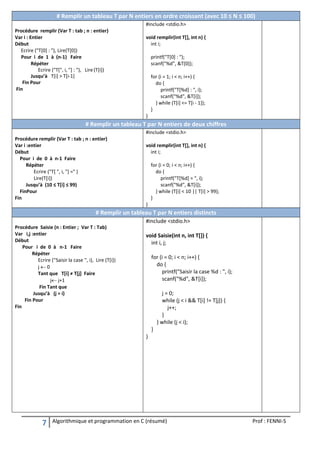 Comprehensive Guide to Algorithmique et Programmation en C with ...