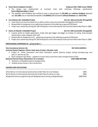 Resume analog | PDF