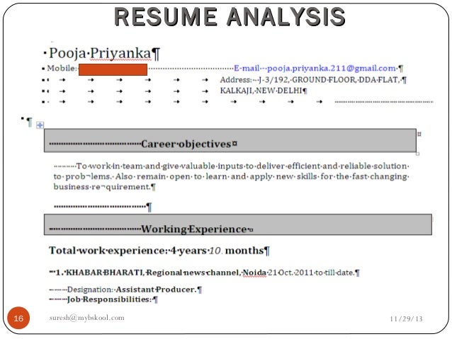 resume analysis tool