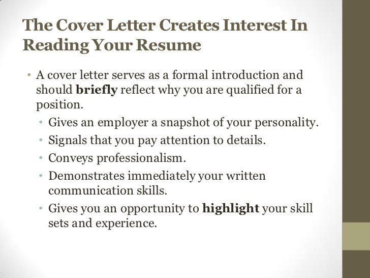 cover letter for your resumes