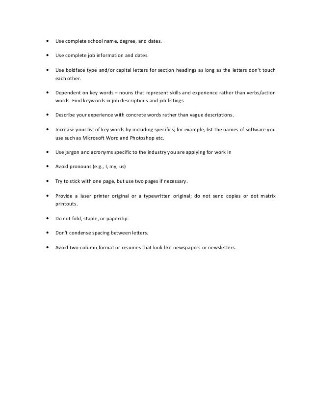 resume and curriculum vitae