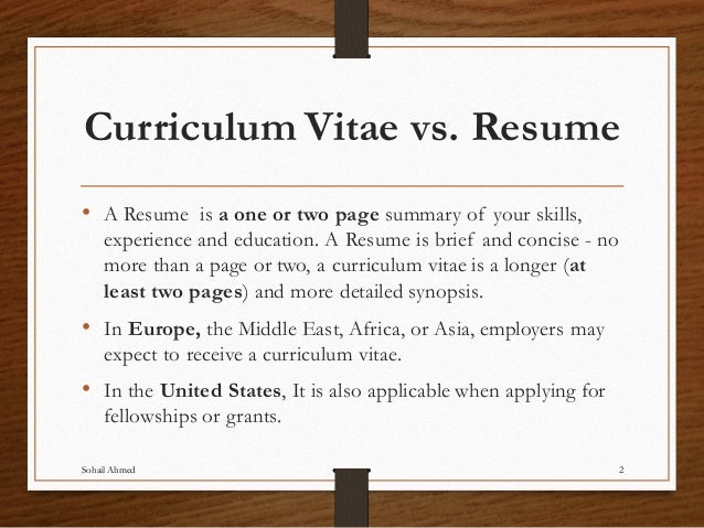 what is cv resume