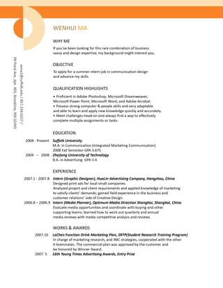 Resume And Design