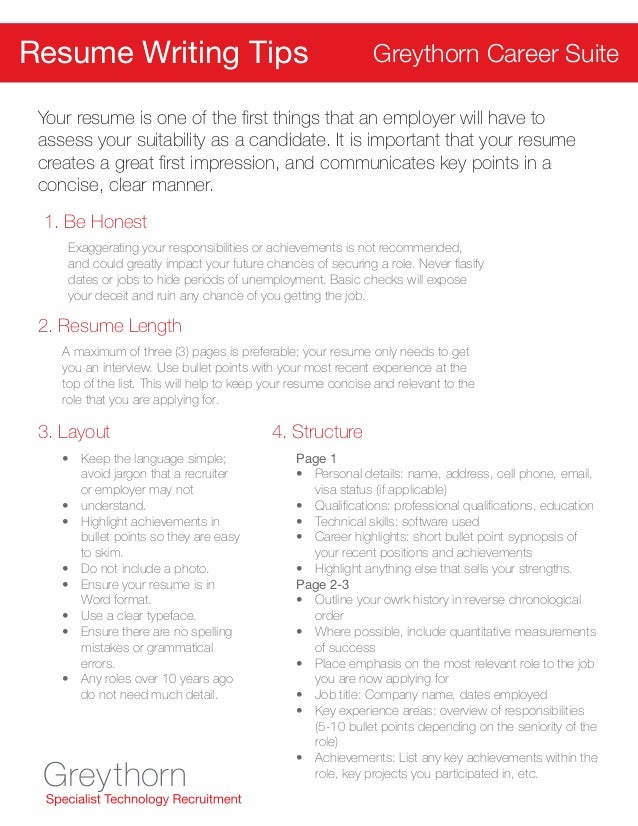 resume and interview
