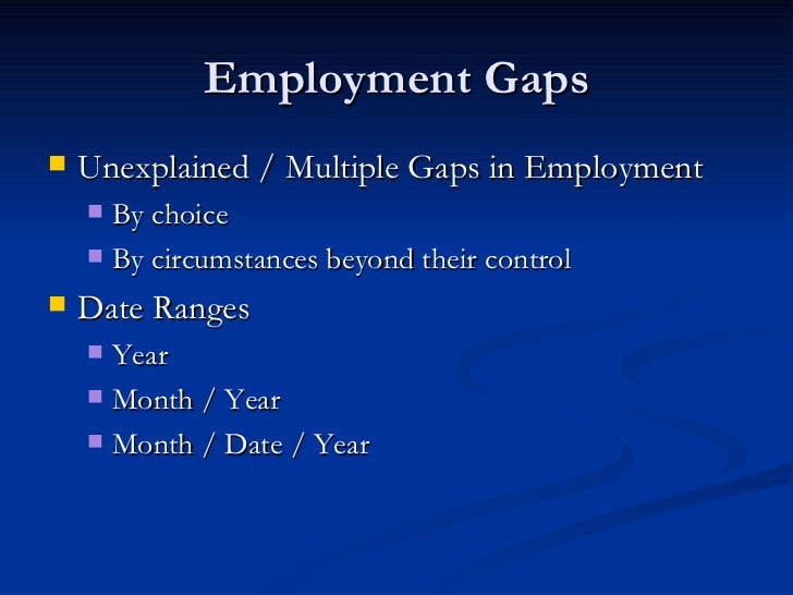 gaps on resumes